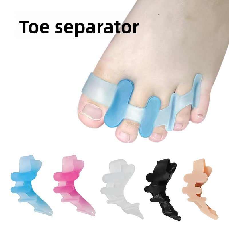 silicone thumb valgus correction day and night overlapping toe separator SEBS double hole toe divider