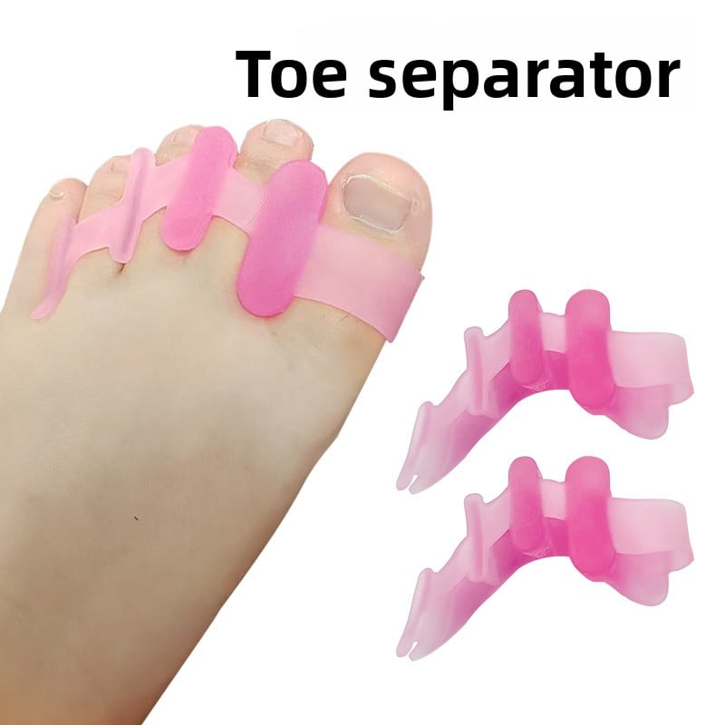 silicone thumb valgus correction day and night overlapping toe separator SEBS double hole toe divider