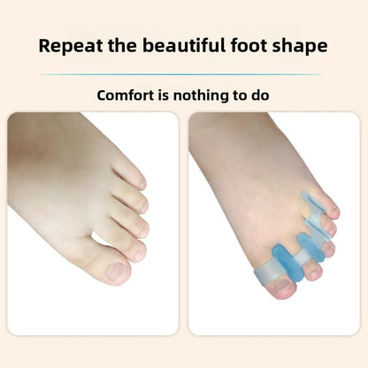 silicone thumb valgus correction day and night overlapping toe separator SEBS double hole toe divider