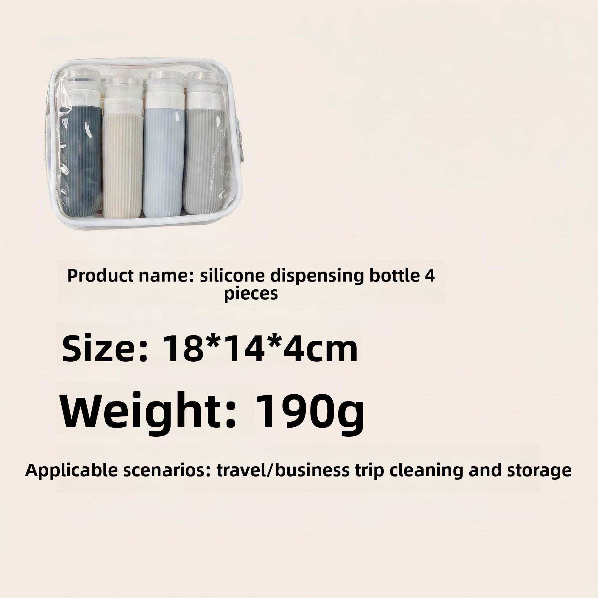 Silicone Travel Dispensing Bottles for Cosmetics