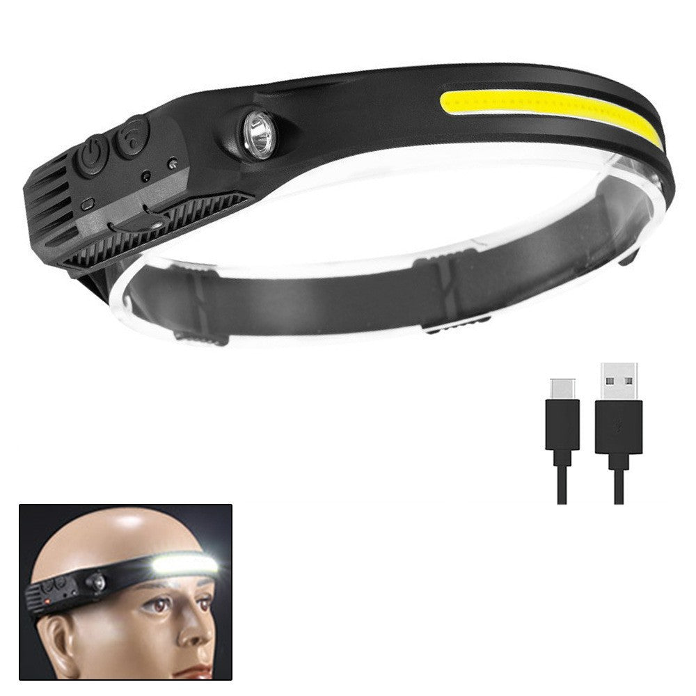 Silicone USB Rechargeable COB Headlight