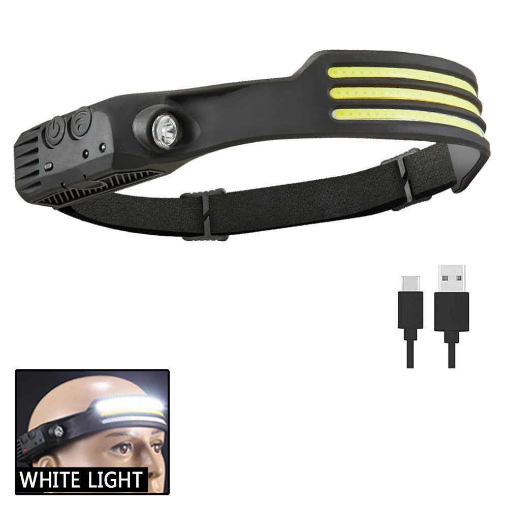 Silicone USB Rechargeable COB Headlight