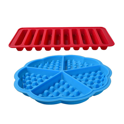 Silicone Waffle Cookie Cake Baking Mold Set