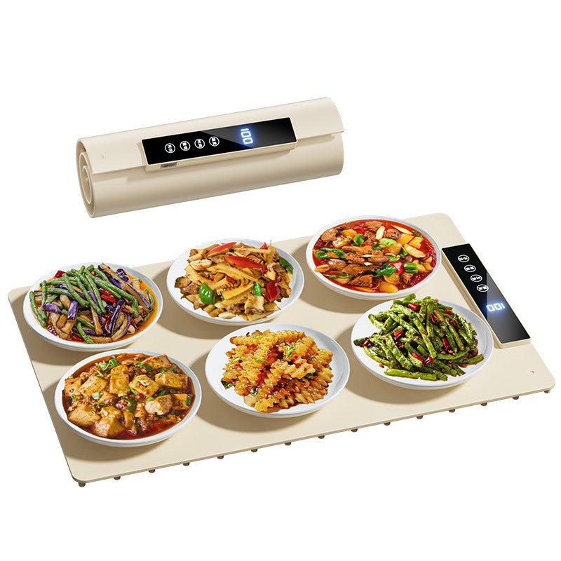 Silicone Warming Plate, Rollable Hot Pot Mat, Heat Preservation Board, Household Electric Heating Table Graphene