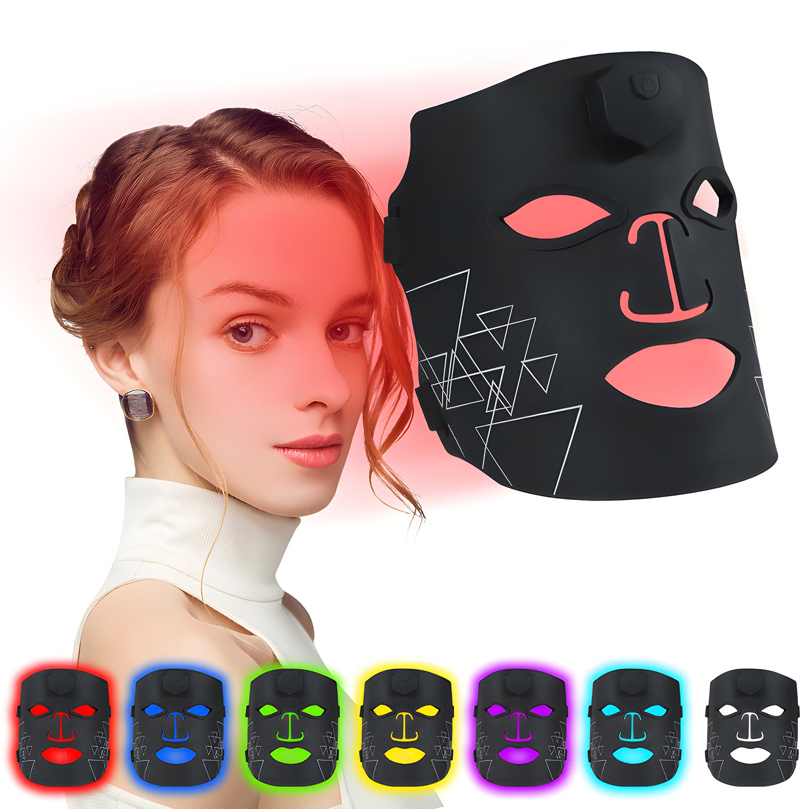 Silicone wireless photonic skin rejuvenation device