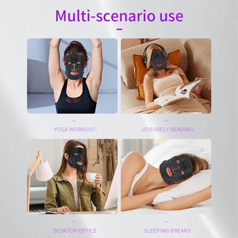 Silicone wireless photonic skin rejuvenation device