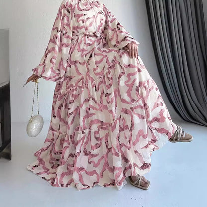 Silk chiffon long dress