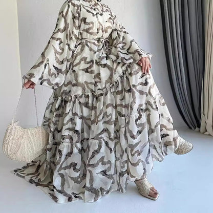 Silk chiffon long dress
