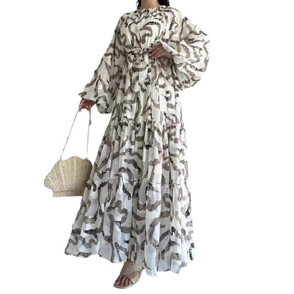 Silk chiffon long dress