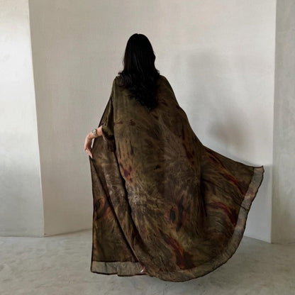 Silk chiffon printed dress