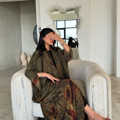 Silk chiffon printed dress