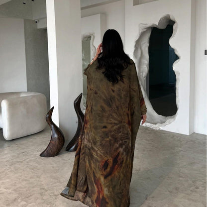 Silk chiffon printed dress