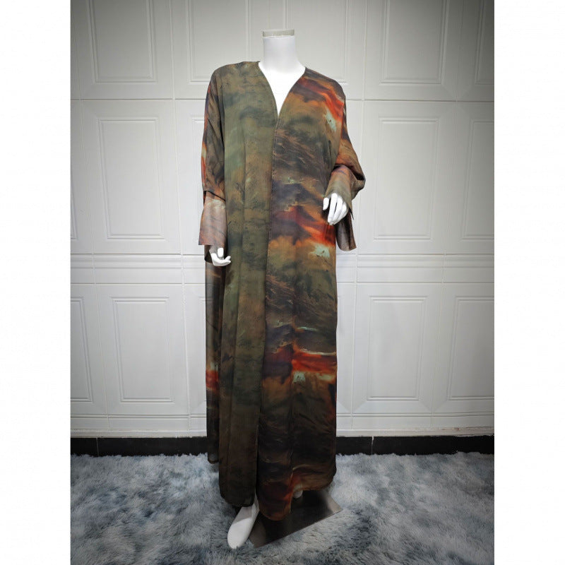 Silk chiffon printed dress