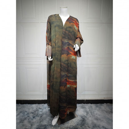 Silk chiffon printed dress