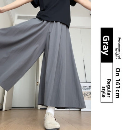 Silk cotton linen summer high-waisted slimming skirt for women