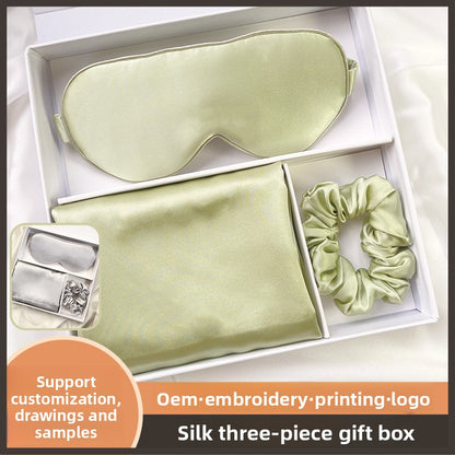 Silk Eye Mask and Pillowcase Gift Set