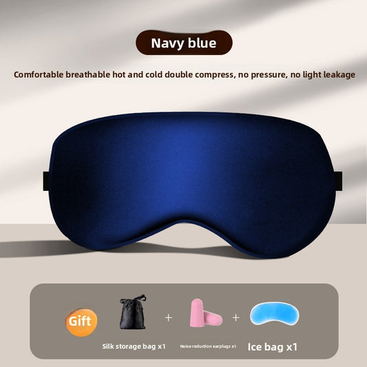 Silk eye mask for light-blocking sleep heat compress
