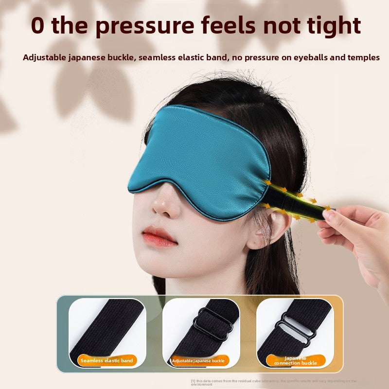 Silk eye mask for light-blocking sleep heat compress