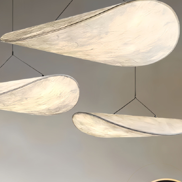 Silk Fabric LED Chandelier with Dimming