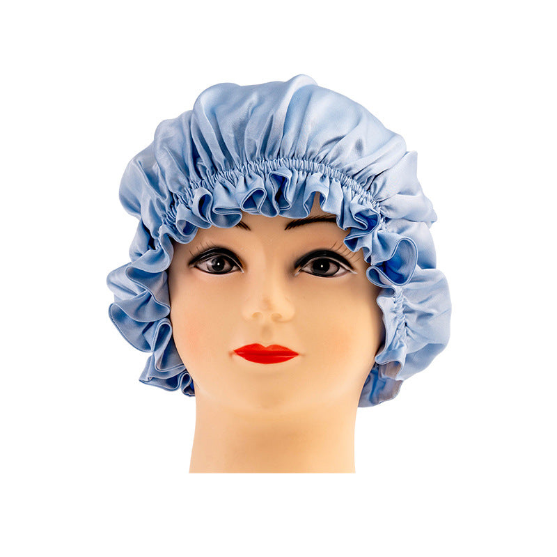 Silk hair care home cap