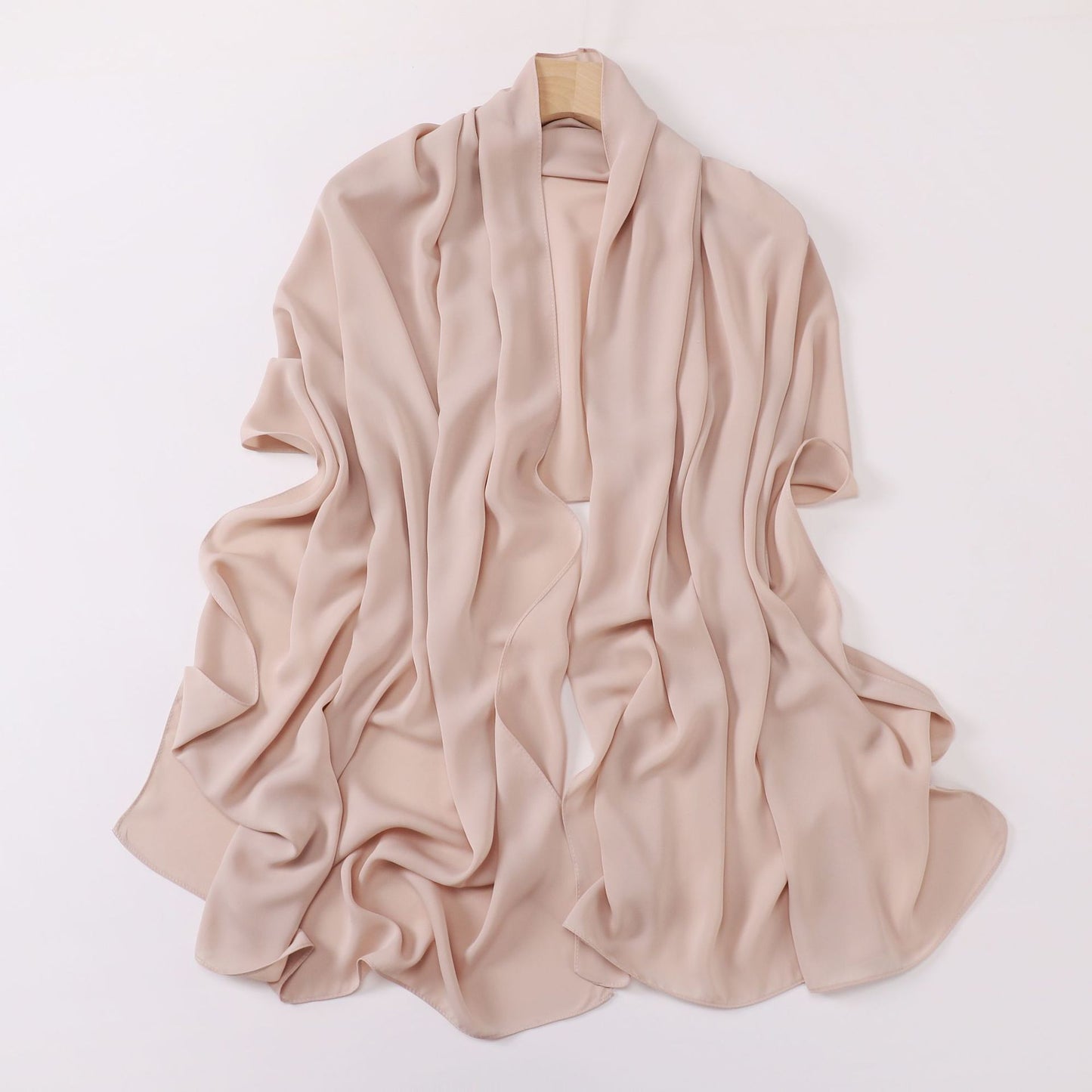 Silk-like long scarf