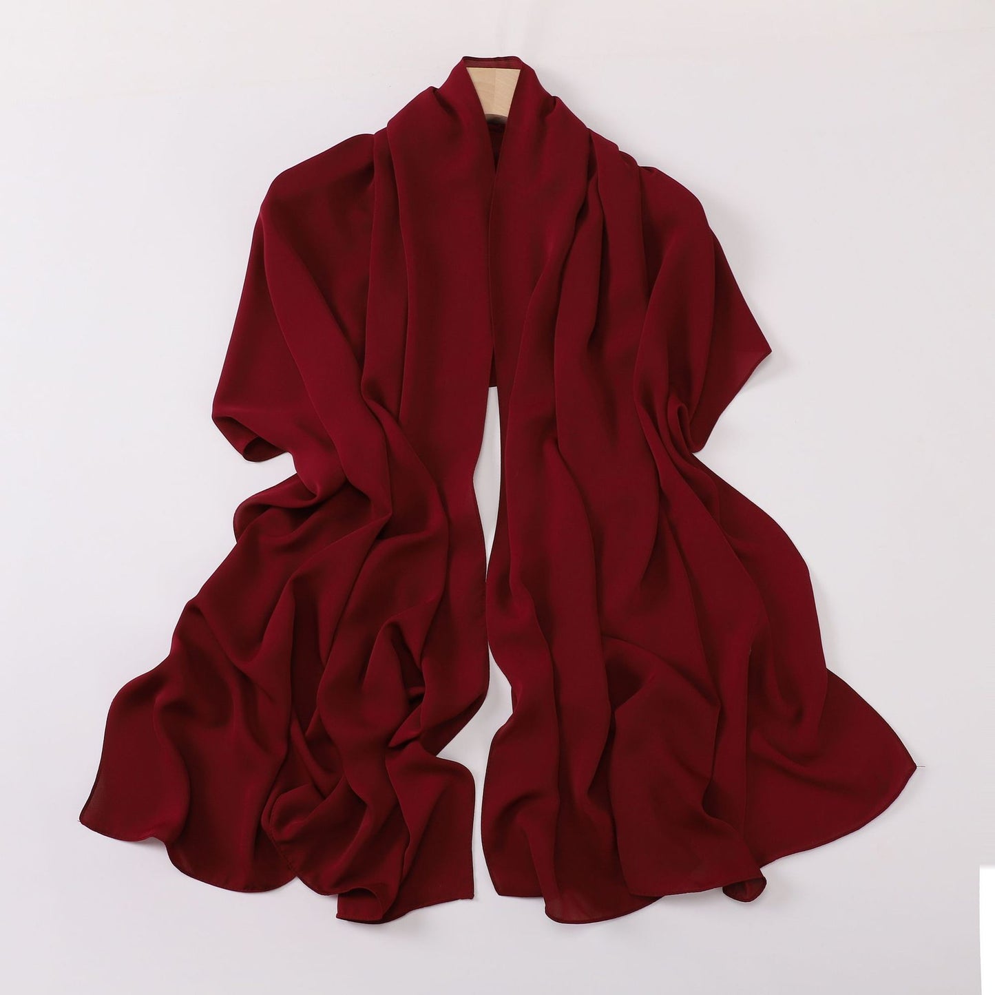 Silk-like long scarf