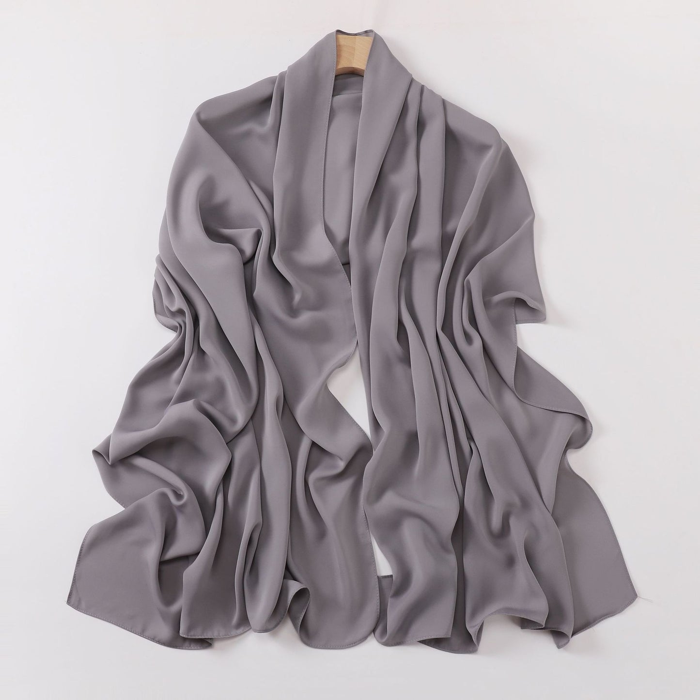 Silk-like long scarf