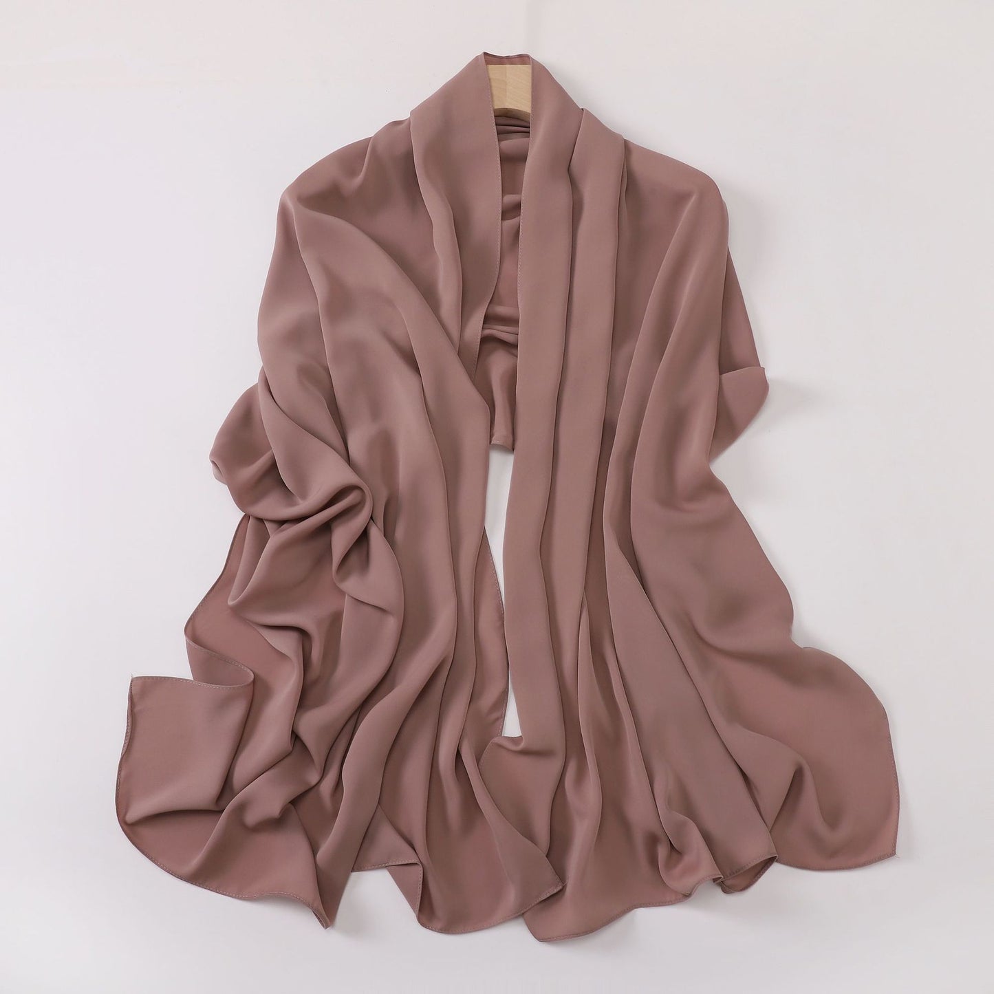 Silk-like long scarf