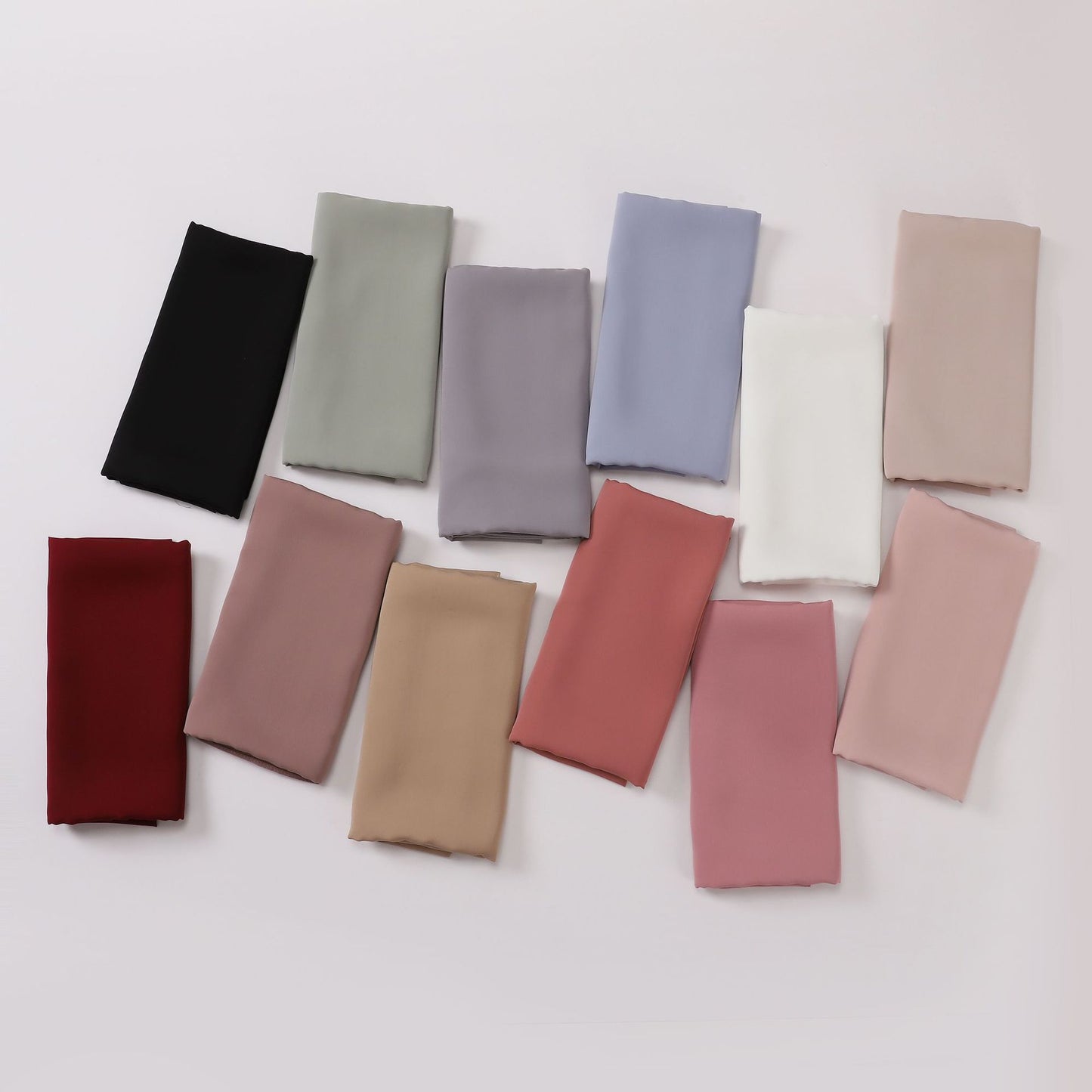 Silk-like long scarf