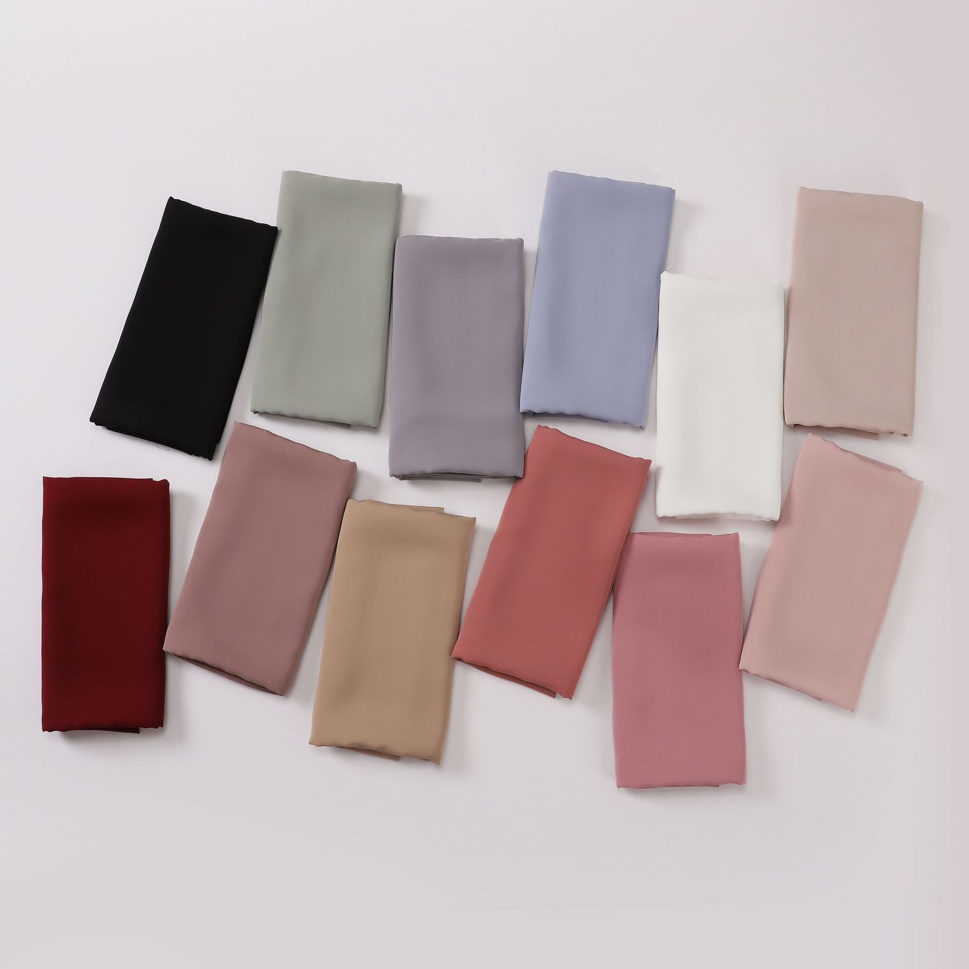 Silk-like long scarf