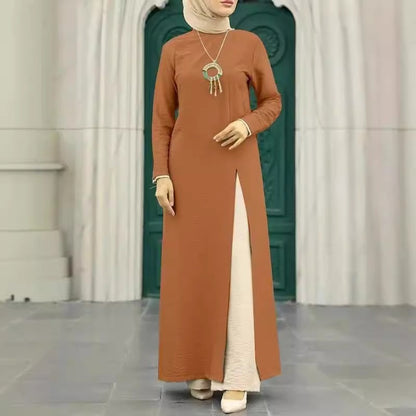 Silk long-sleeved robe