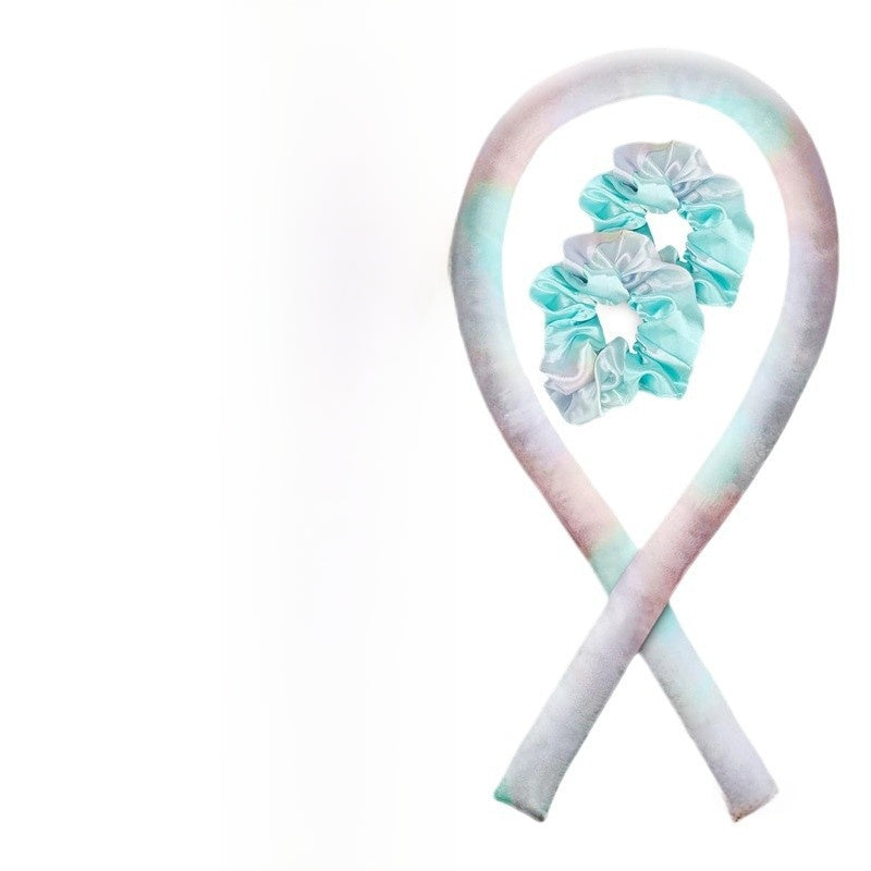 Silk Satin Tie-Dye No Heat Curling Iron