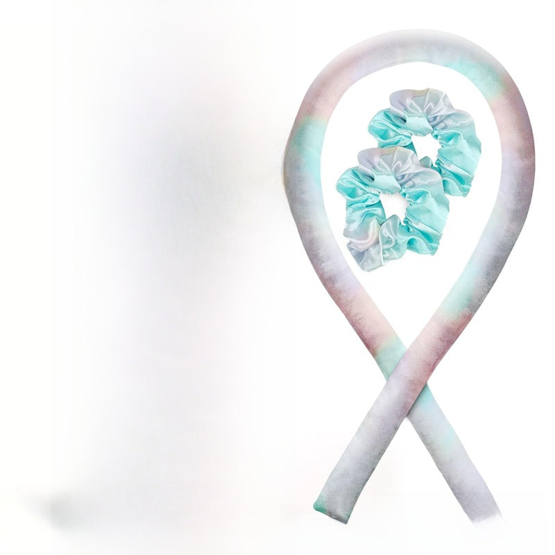 Silk Satin Tie-Dye No Heat Curling Iron