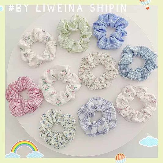 Silk Scrunchies Print Leopard Scrunchie Set Elastic