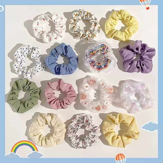Silk Scrunchies Print Leopard Scrunchie Set Elastic