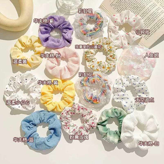 Silk Scrunchies Print Leopard Scrunchie Set Elastic