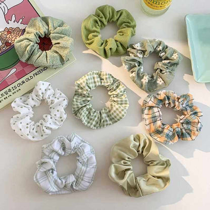 Silk Scrunchies Print Leopard Scrunchie Set Elastic
