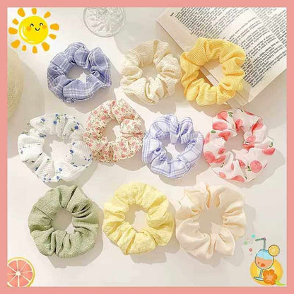 Silk Scrunchies Print Leopard Scrunchie Set Elastic