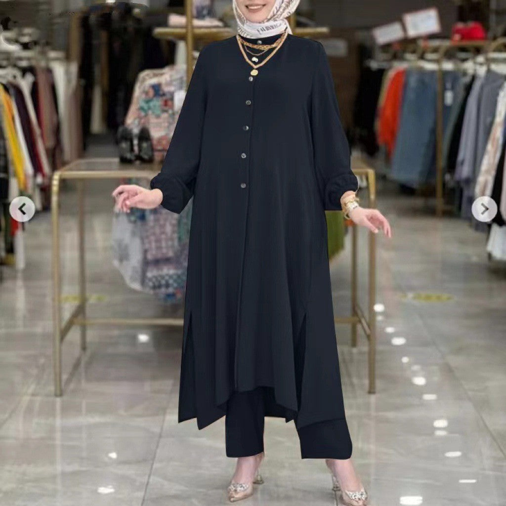 Silk shirt and pants set