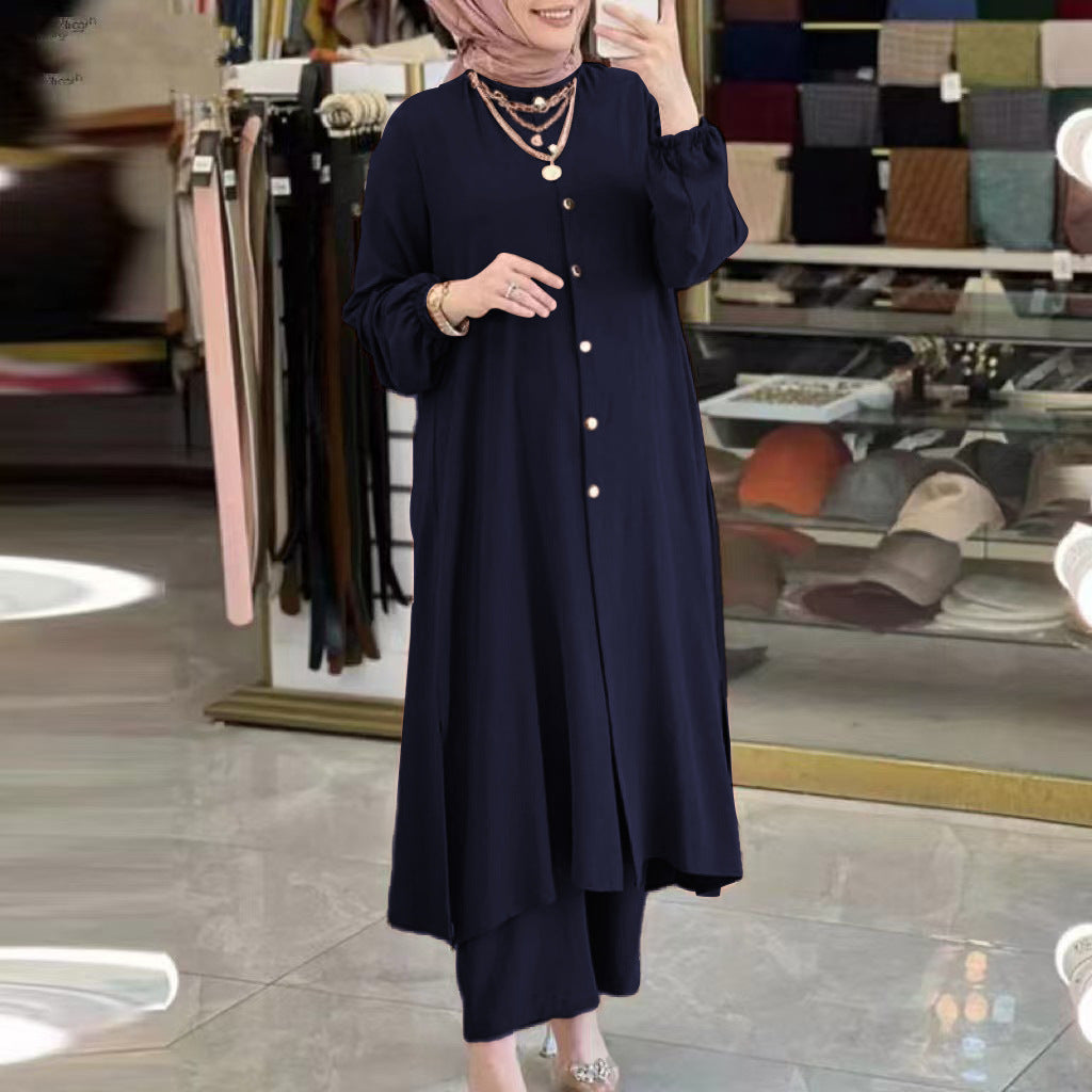 Silk shirt and pants set
