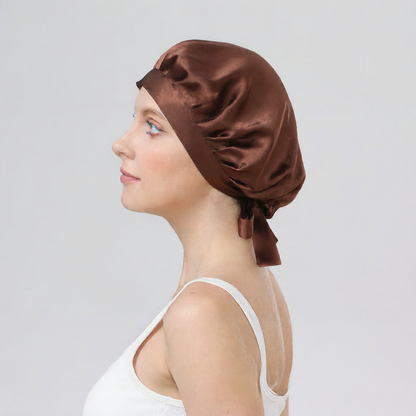 Silk Sleep Cap 100% Mulberry Silk Adjustable Hair Protection