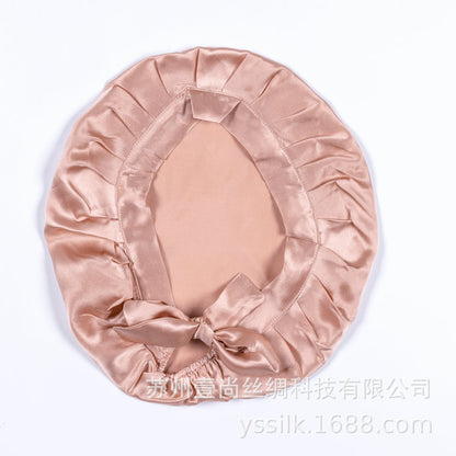 Silk Sleep Cap 100% Mulberry Silk Adjustable Hair Protection