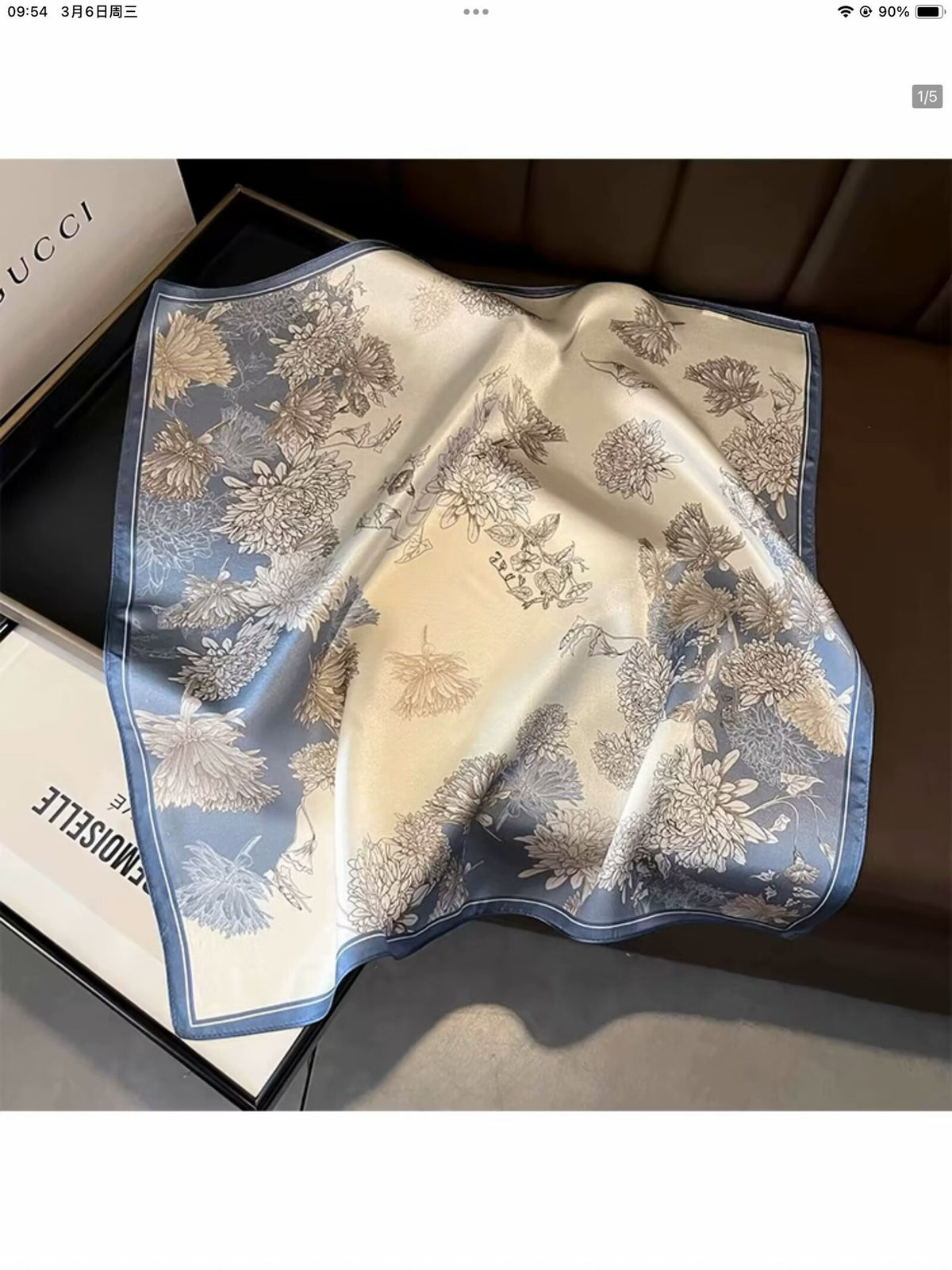 Silk square scarf