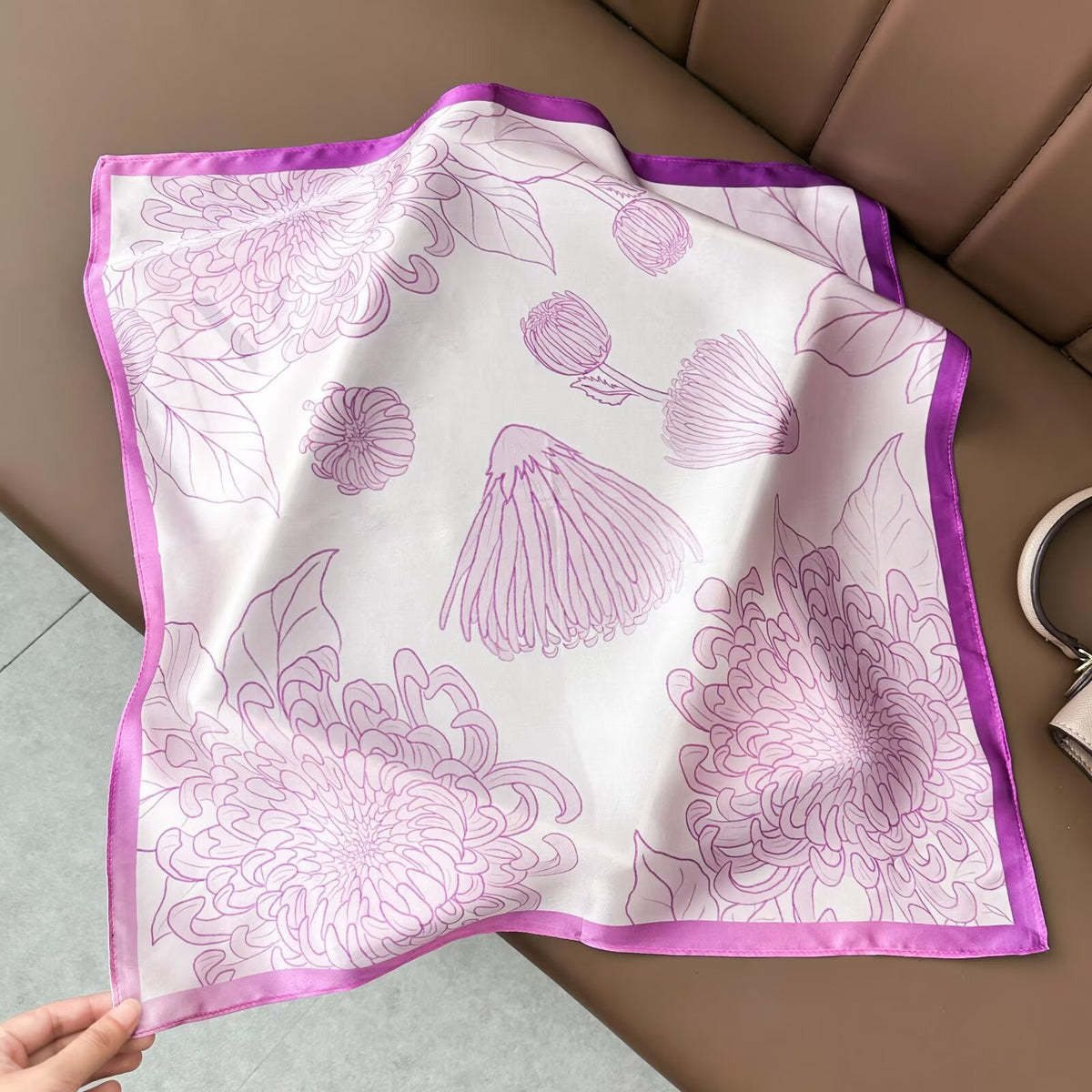Silk square scarf