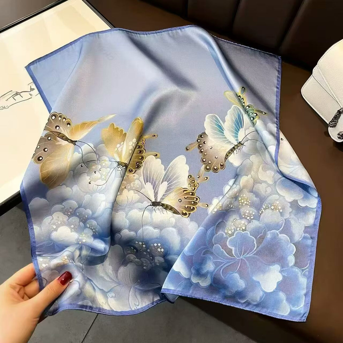 Silk square scarf