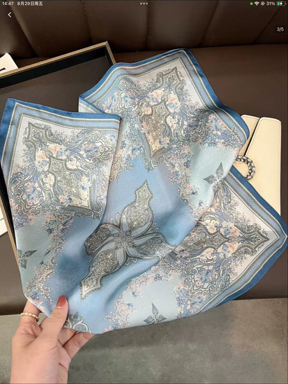 Silk square scarf
