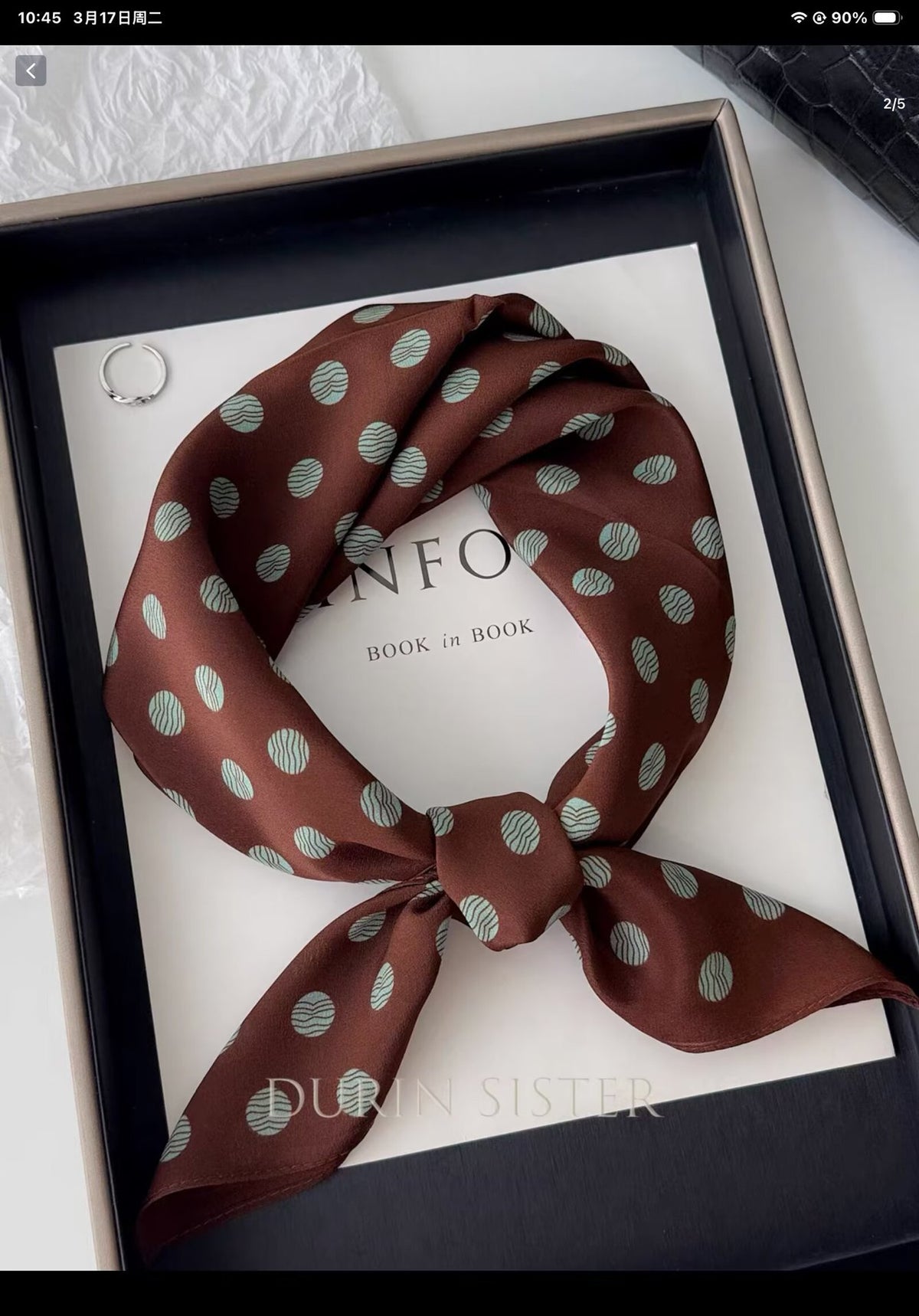 Silk square scarf