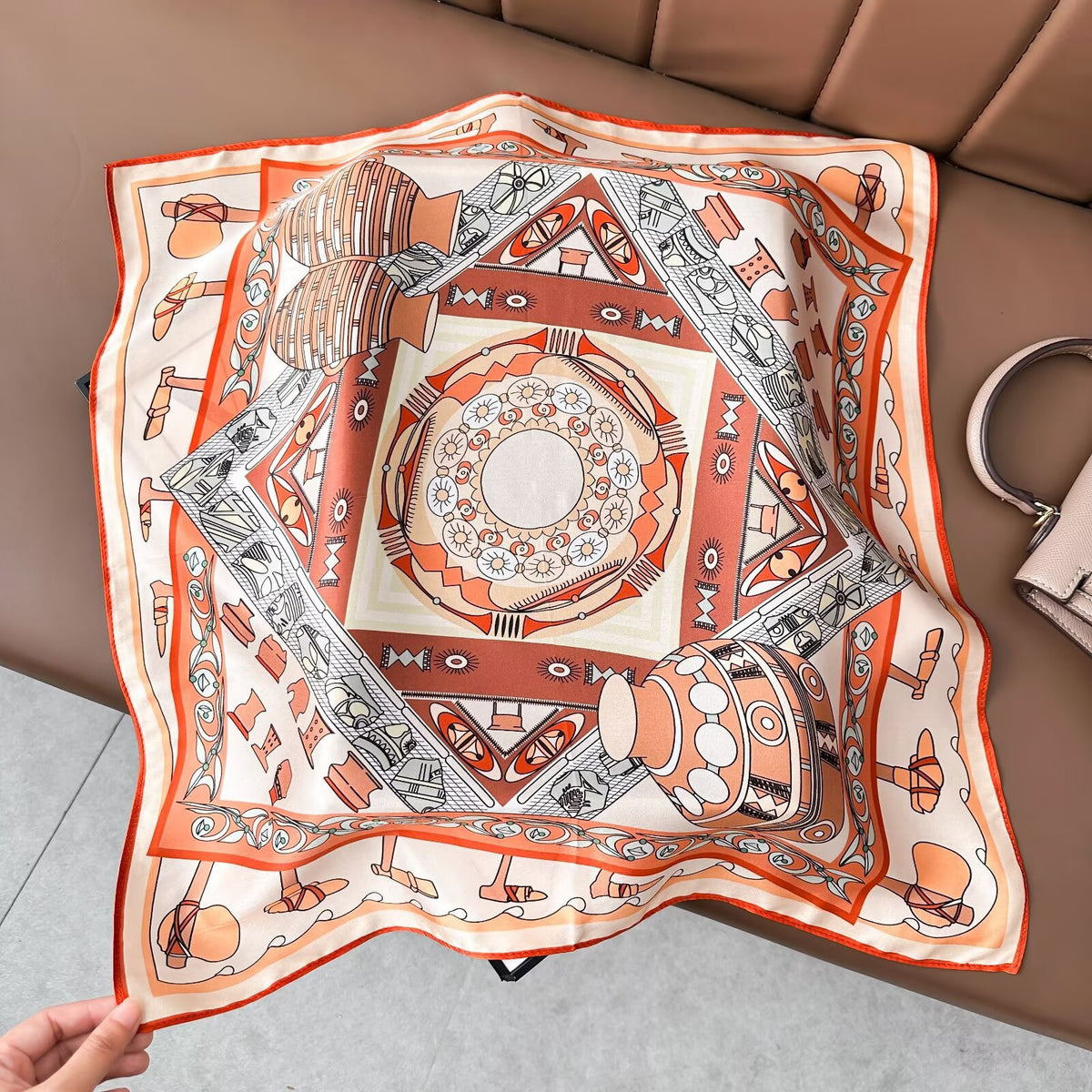 Silk square scarf