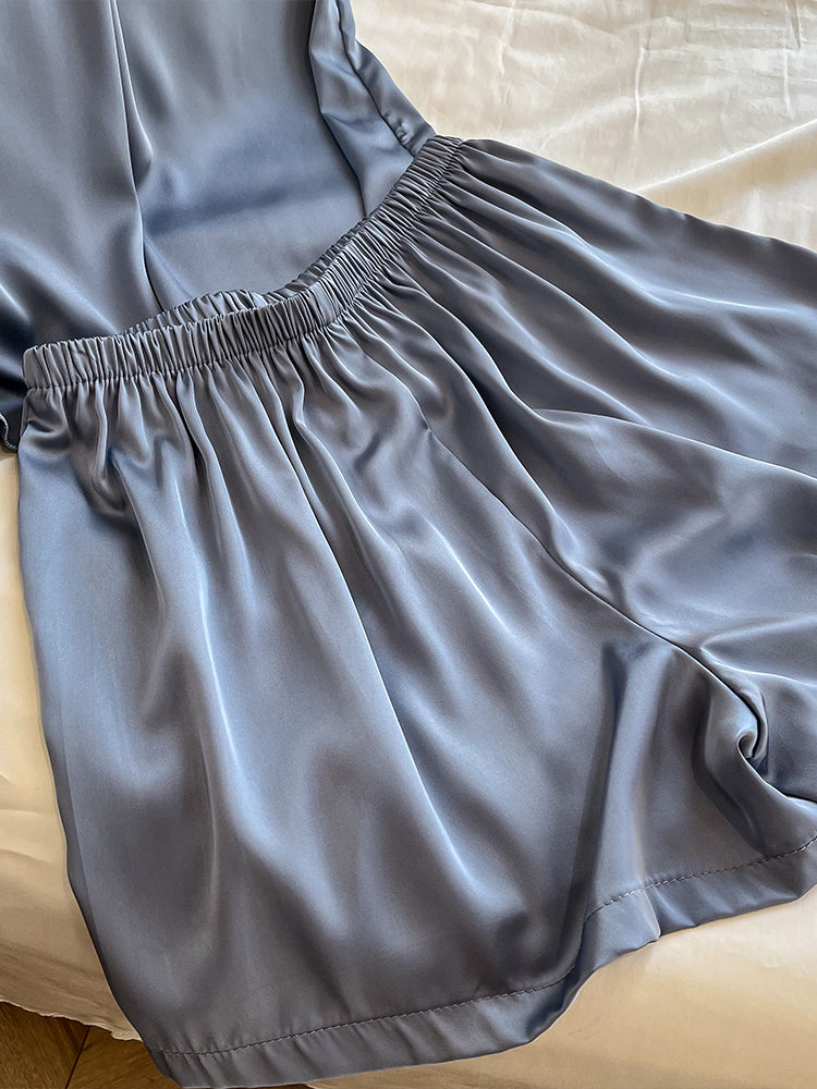 Silk Suspender Pajamas