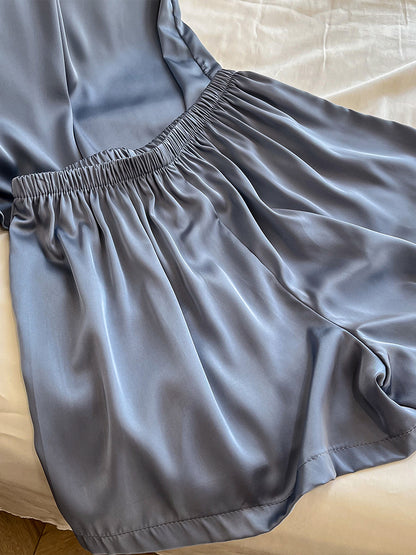 Silk Suspender Pajamas